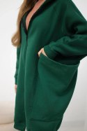 Bluza ocieplana oversize ciemno zielona