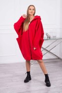 Bluza ocieplana oversize czerwona
