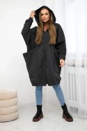 Bluza ocieplana oversize grafitowa