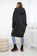 Bluza ocieplana oversize grafitowa