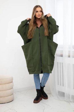 Bluza ocieplana oversize khaki