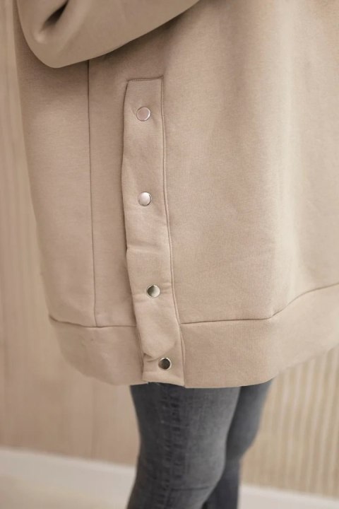 Bluza ocieplana z napami beżowa Bluza ocieplana z napami beżowa