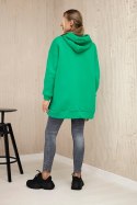 Bluza ocieplana z napami jasno zielona
