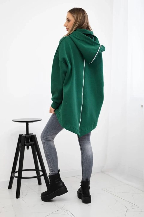 Bluza ocieplana z suwakiem z tyłu ciemno zielona Bluza ocieplana z suwakiem z tyłu ciemno zielona