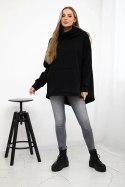 Bluza ocieplana z suwakiem z tyłu czarna