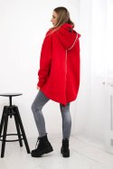 Bluza ocieplana z suwakiem z tyłu czerwona