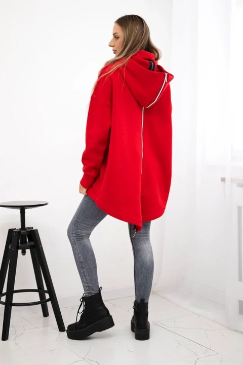 Bluza ocieplana z suwakiem z tyłu czerwona Bluza ocieplana z suwakiem z tyłu czerwona