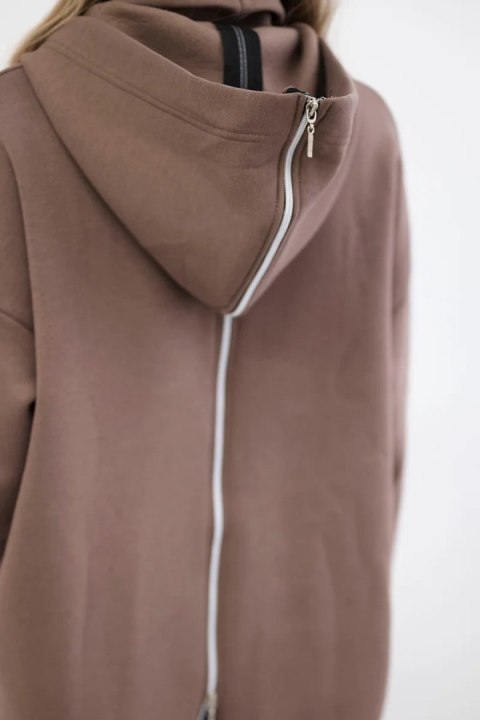 Bluza ocieplana z suwakiem z tyłu mocca Bluza ocieplana z suwakiem z tyłu mocca