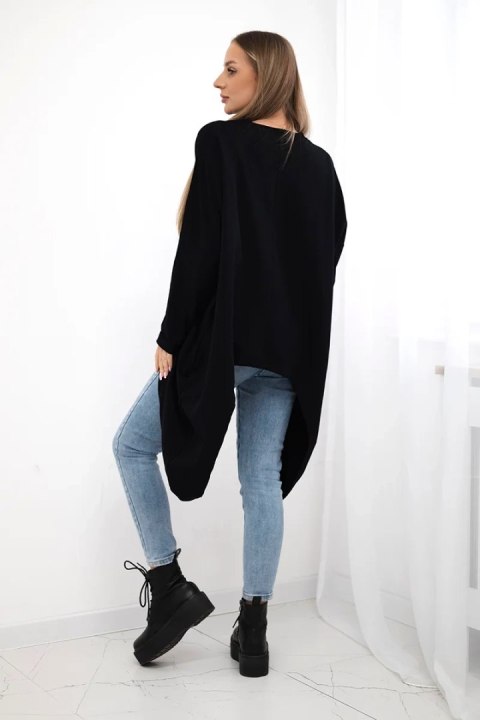 Bluzka z nadrukiem oversize czarna Bluzka z nadrukiem oversize czarna