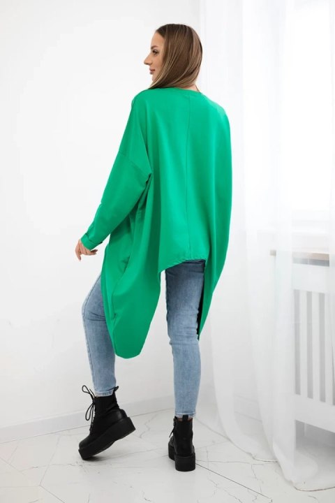 Bluzka z nadrukiem oversize jasno zielona Bluzka z nadrukiem oversize jasno zielona