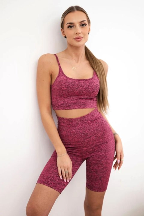Komplet sportowy top + legginsy różowy Komplet sportowy top + legginsy różowy