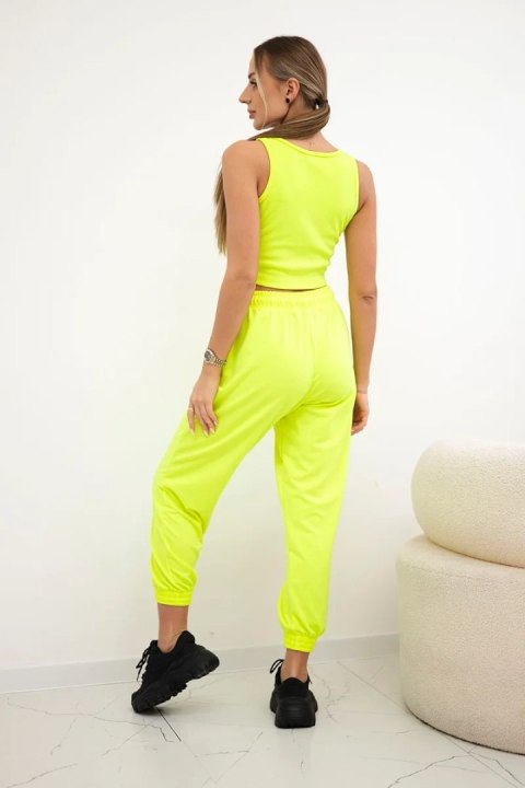 Komplet top+spodnie żółty neon Komplet top+spodnie żółty neon