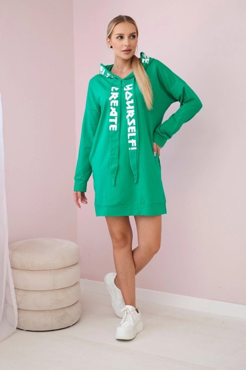 Sukienka z kapturem Oversize zielona Sukienka z kapturem Oversize zielona