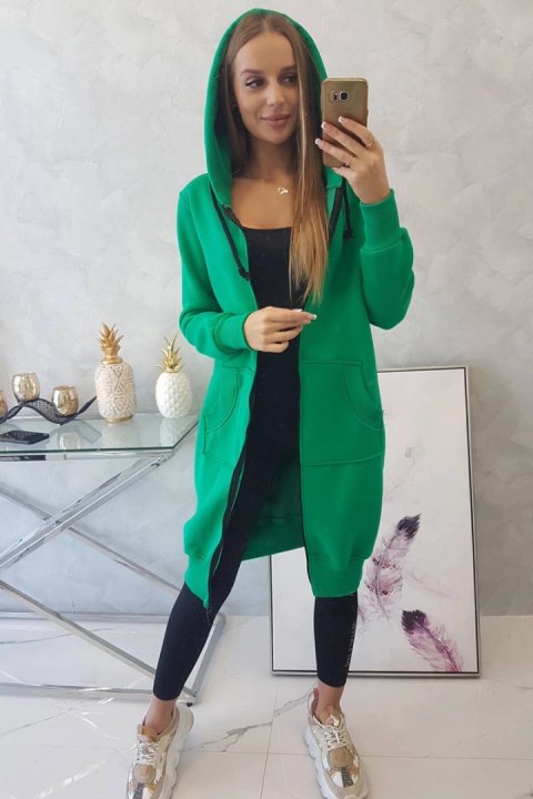Bluza ocieplana długa z kapturem zielona Bluza ocieplana długa z kapturem zielona