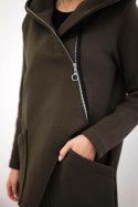 Bluza ocieplana z asymetrycznym suwakiem khaki