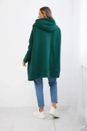 Bluza ocieplana z suwakiem ciemno zielona