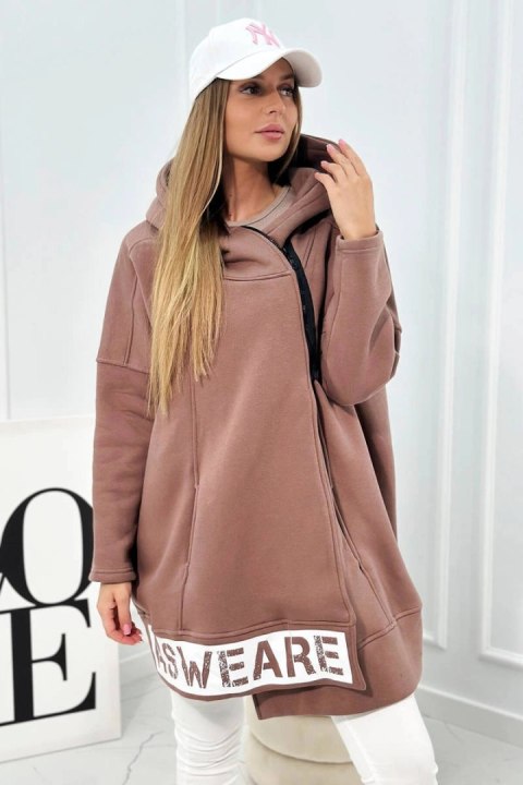 Bluza ocieplana z suwakiem mocca Bluza ocieplana z suwakiem mocca