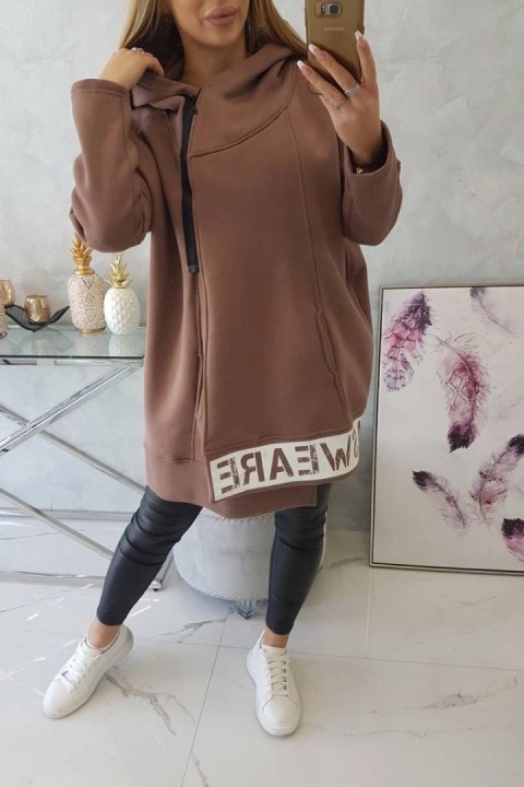 Bluza ocieplana z suwakiem mocca Bluza ocieplana z suwakiem mocca