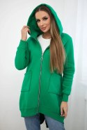 Bluza ocieplana z suwakiem z tyłu zielona