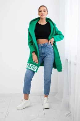Bluza ocieplana z suwakiem zielona