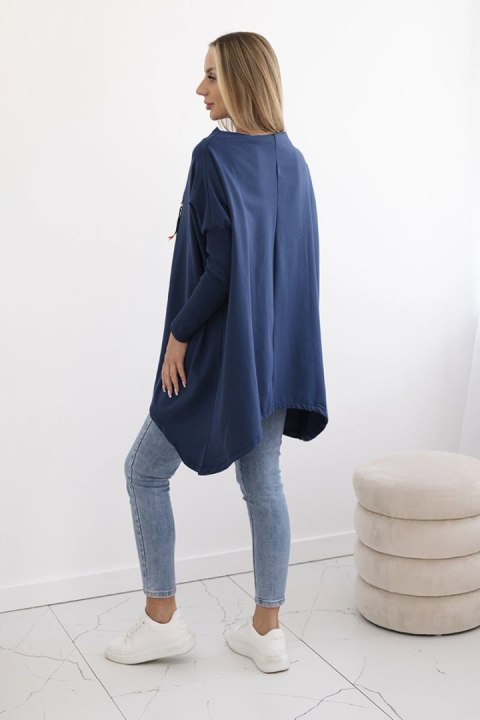 Bluza oversize z asymetrycznymi bokami jeansowa Bluza oversize z asymetrycznymi bokami jeansowa