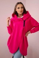 Bluza z krótkim suwakiem fuksja