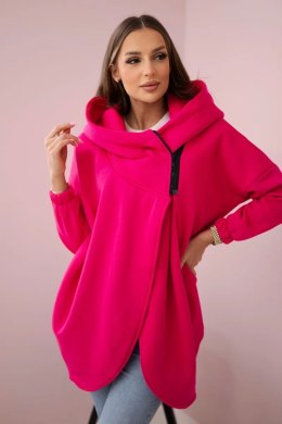 Bluza z krótkim suwakiem fuksja