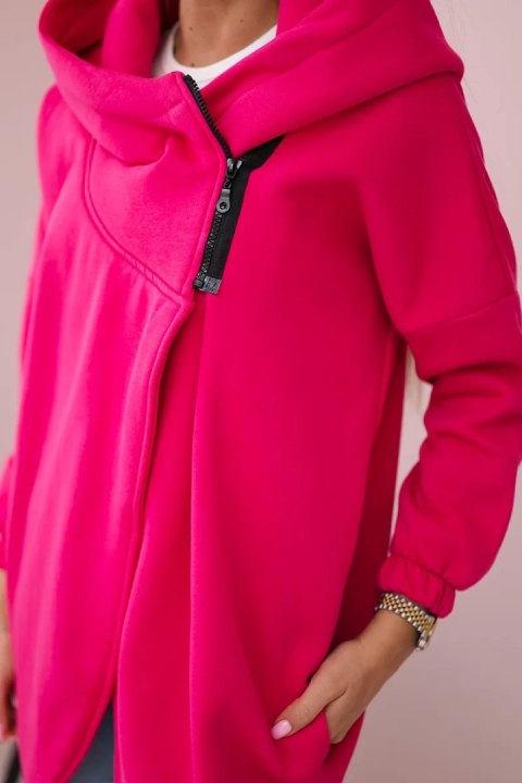 Bluza z krótkim suwakiem fuksja Bluza z krótkim suwakiem fuksja