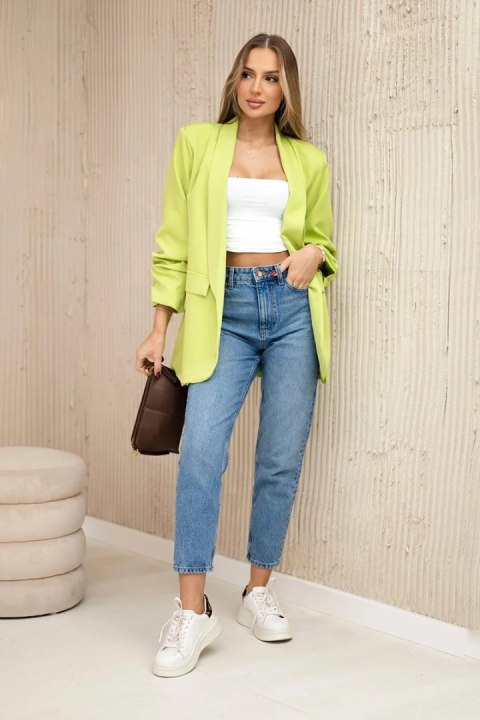 Marynarka z klapami elegancka kiwi Marynarka z klapami elegancka kiwi