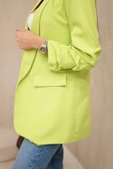Marynarka z klapami elegancka kiwi