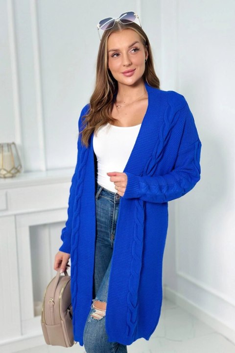 Sweter Kardigan splot warkocz chabrowy Sweter Kardigan splot warkocz chabrowy