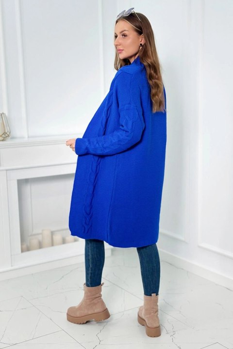 Sweter Kardigan splot warkocz chabrowy Sweter Kardigan splot warkocz chabrowy