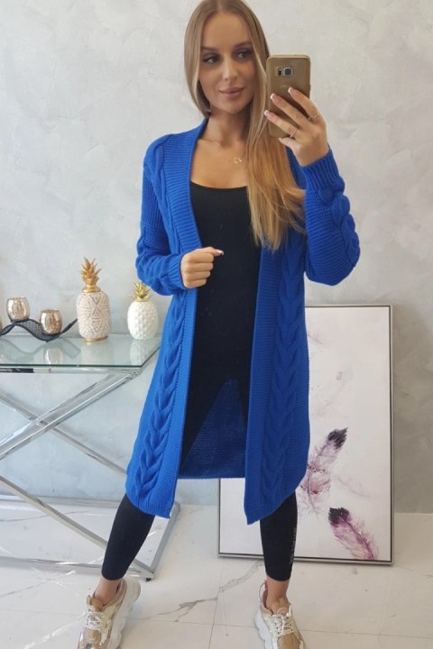 Sweter Kardigan splot warkocz chabrowy Sweter Kardigan splot warkocz chabrowy