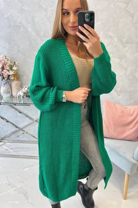 Sweter długi kardigan zielony Sweter długi kardigan zielony