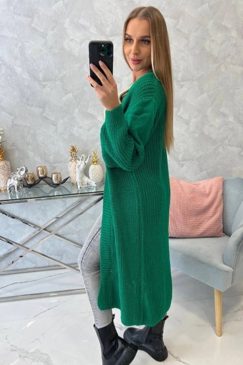 Sweter długi kardigan zielony Sweter długi kardigan zielony