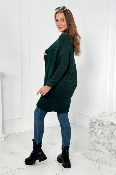 Sweter z rękawami typu nietoperz ciemny zielony Sweter z rękawami typu nietoperz ciemny zielony