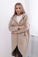 Bluza ocieplana długa jasno beżowa