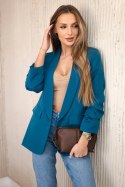 Marynarka z klapami elegancka morska
