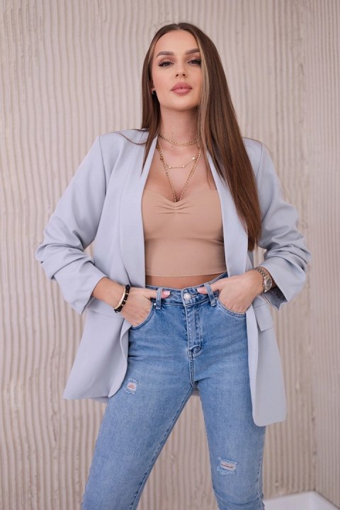 Marynarka z klapami elegancka szara Marynarka z klapami elegancka szara