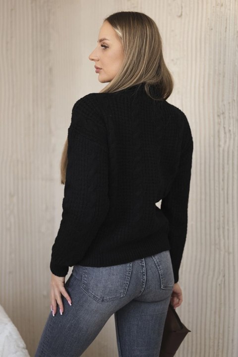 Sweter wkładany przez głowę czarny Sweter wkładany przez głowę czarny
