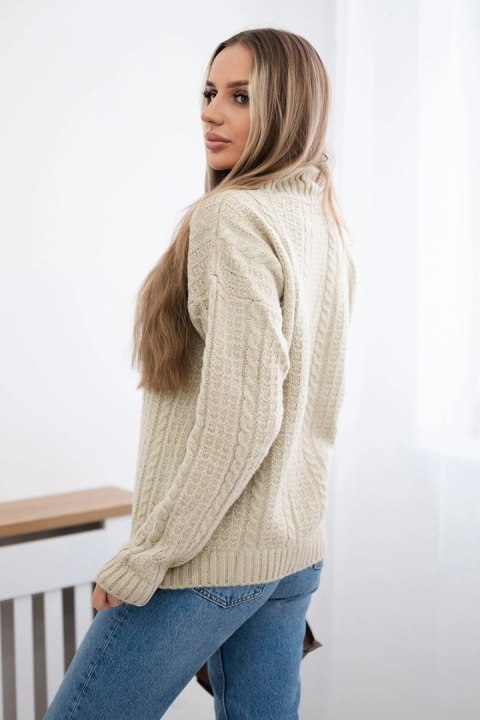 Sweter z półgolfem beżowy Sweter z półgolfem beżowy