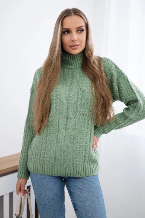 Sweter z półgolfem ciemny miętowy Sweter z półgolfem ciemny miętowy