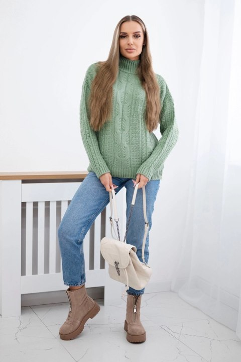 Sweter z półgolfem ciemny miętowy Sweter z półgolfem ciemny miętowy