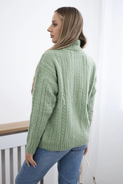 Sweter z półgolfem ciemny miętowy Sweter z półgolfem ciemny miętowy
