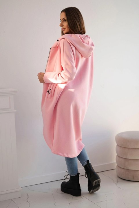 Bluza ocieplana długa jasno różowa Bluza ocieplana długa jasno różowa