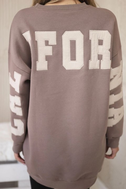 Bluza ocieplana z napisem California mocca Bluza ocieplana z napisem California mocca