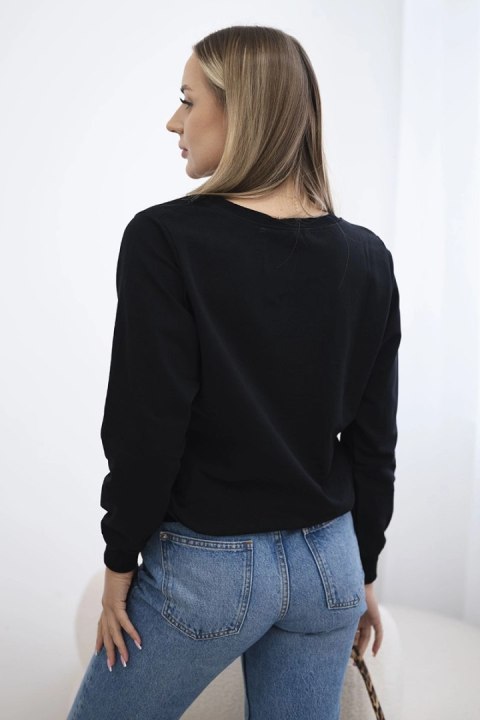 Bluza z nadrukiem czarna Bluza z nadrukiem czarna