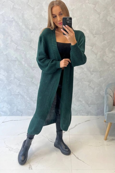 Sweter długi kardigan ciemno zielony Sweter długi kardigan ciemno zielony