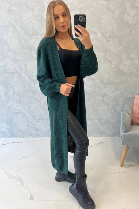 Sweter długi kardigan ciemno zielony Sweter długi kardigan ciemno zielony