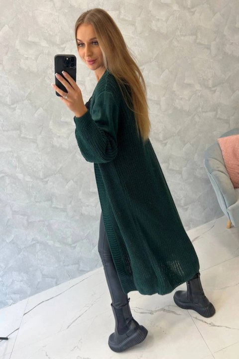 Sweter długi kardigan ciemno zielony Sweter długi kardigan ciemno zielony